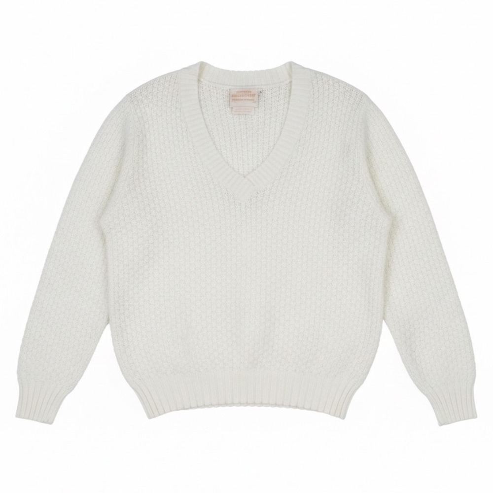 Country‎ Sophisticates by Pendleton Vtg White Knit Sweater Sz L Normcore Preppy
